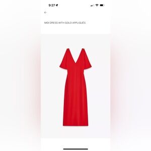 Zara midi dress with gold appliqués